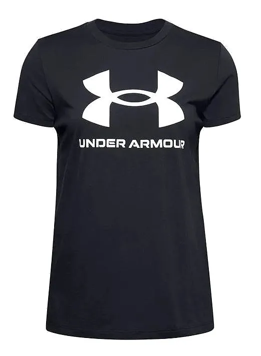 CAMISA UNDER ARMOUR SPORTSTYLE LOGO  BLACK/BLACK  WOMEN´S