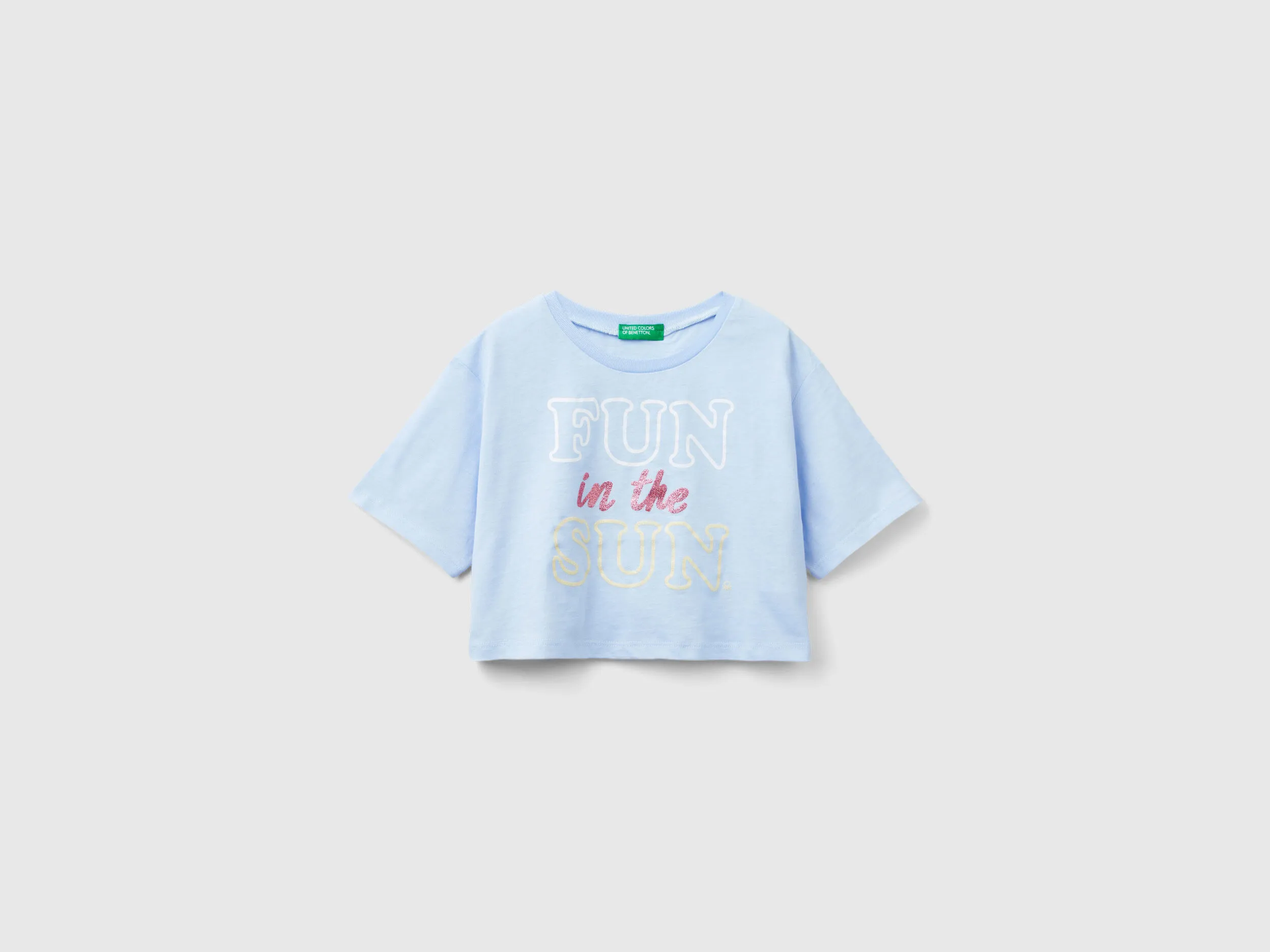 Camiseta con estampado de glitter