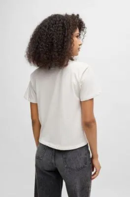 Camiseta de algodón con estampado gráfico de la temporada