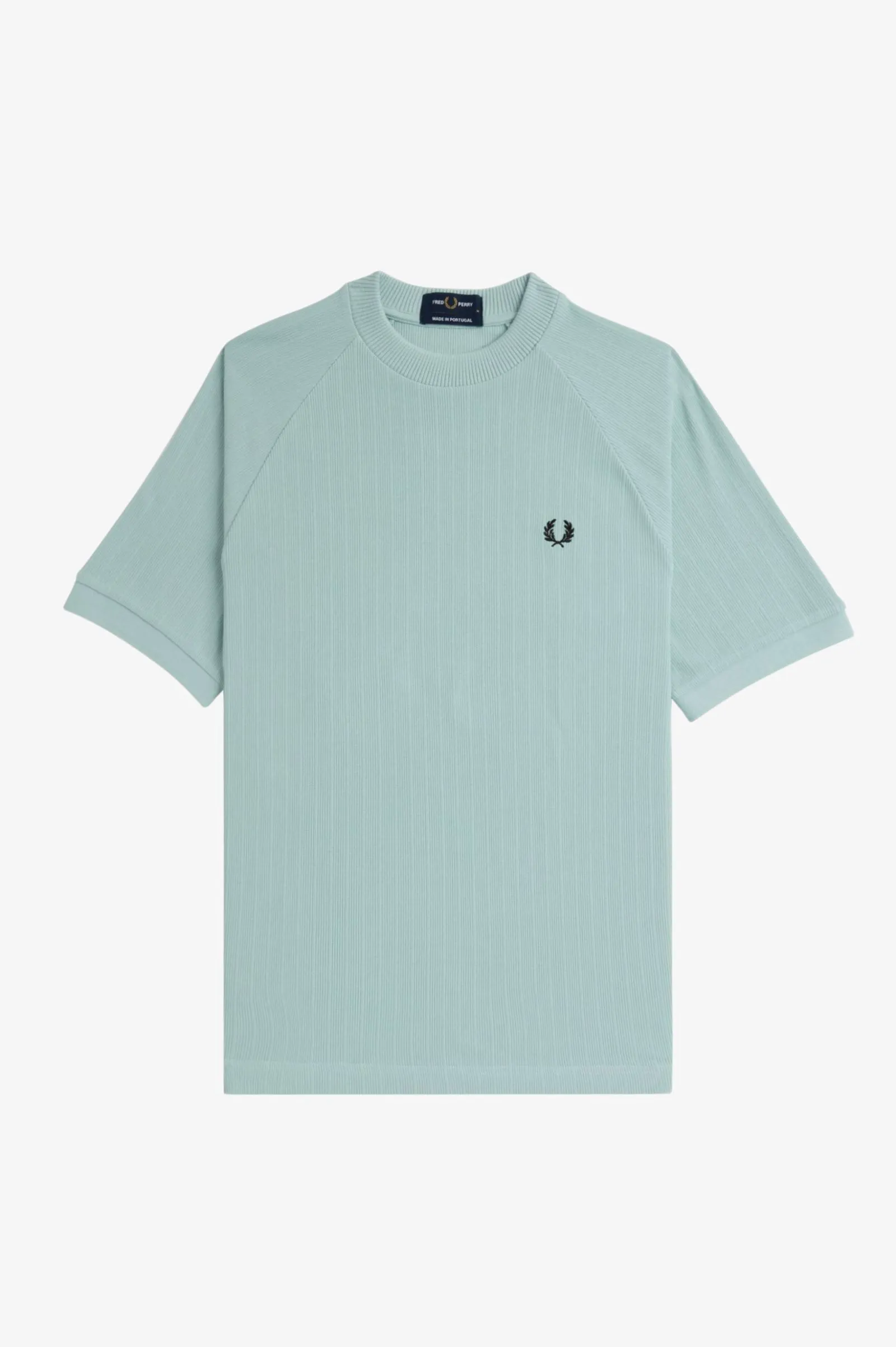 Camiseta de canalé con manga raglán