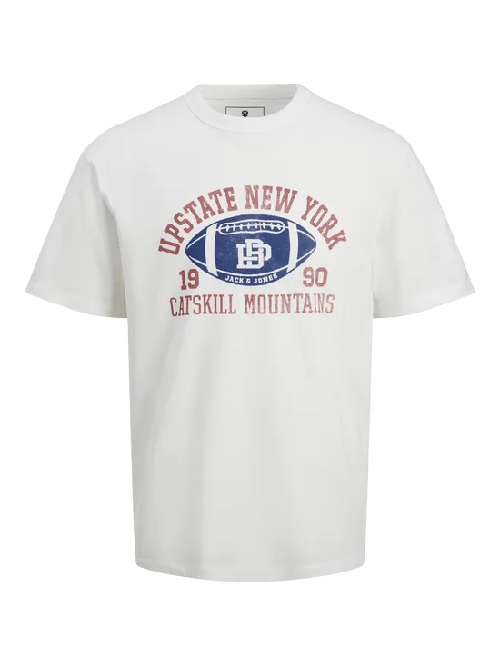 CAMISETA ESTAMPADA BLANCA  JPRBLUBILLY