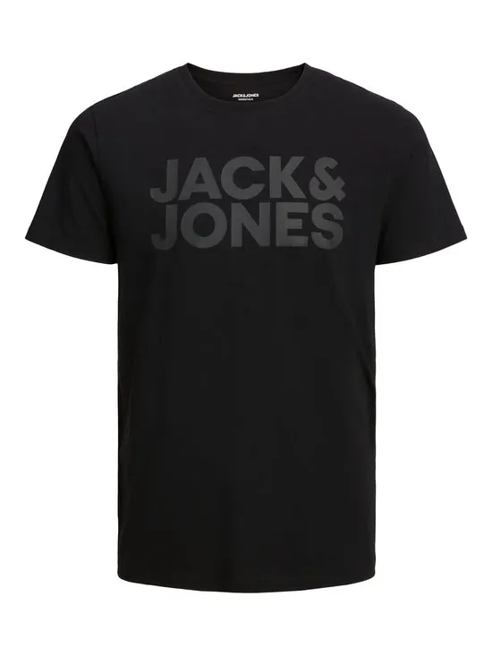 CAMISETA MANGA CORTA LOGO JJECORP NEGRO