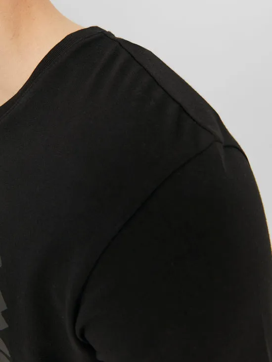 CAMISETA MANGA CORTA LOGO JJECORP NEGRO