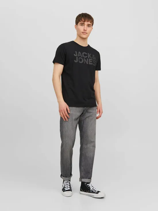 CAMISETA MANGA CORTA LOGO JJECORP NEGRO