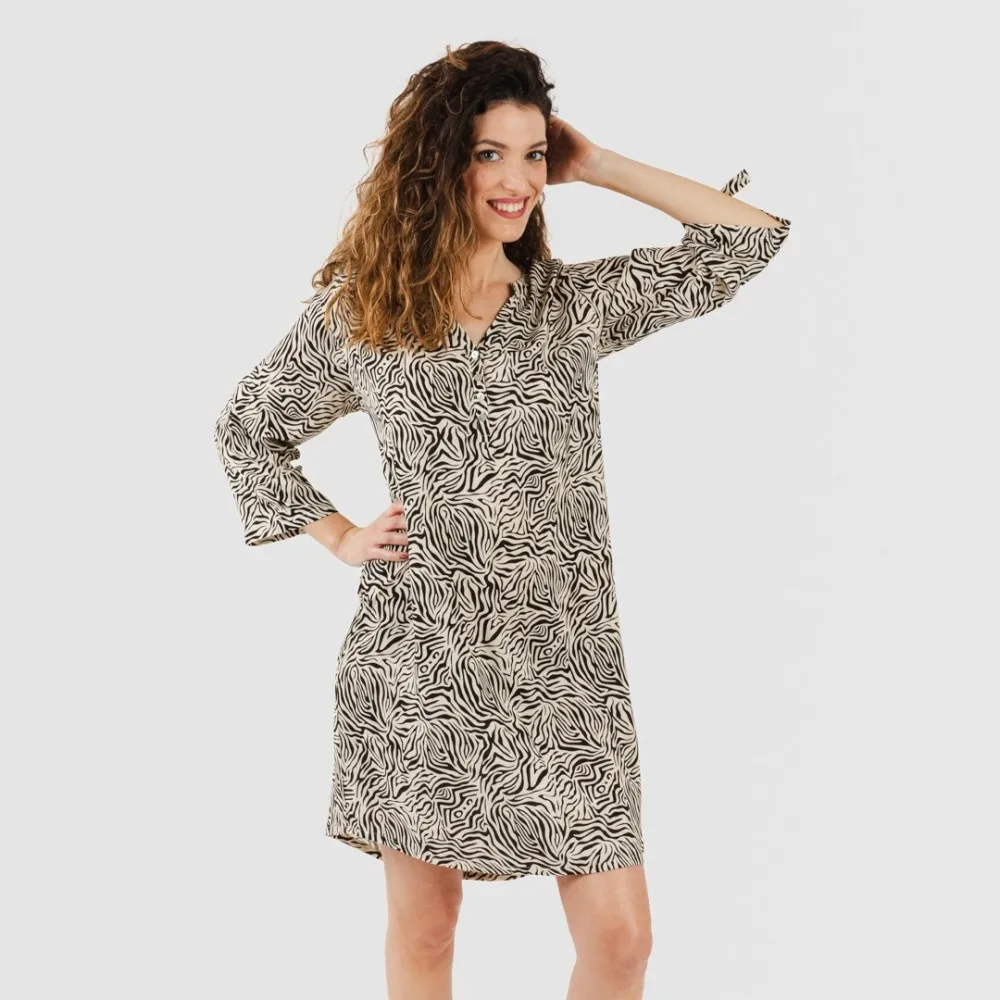 CAMISOLA VISCOSA SOLE BEIGE  NEGRO