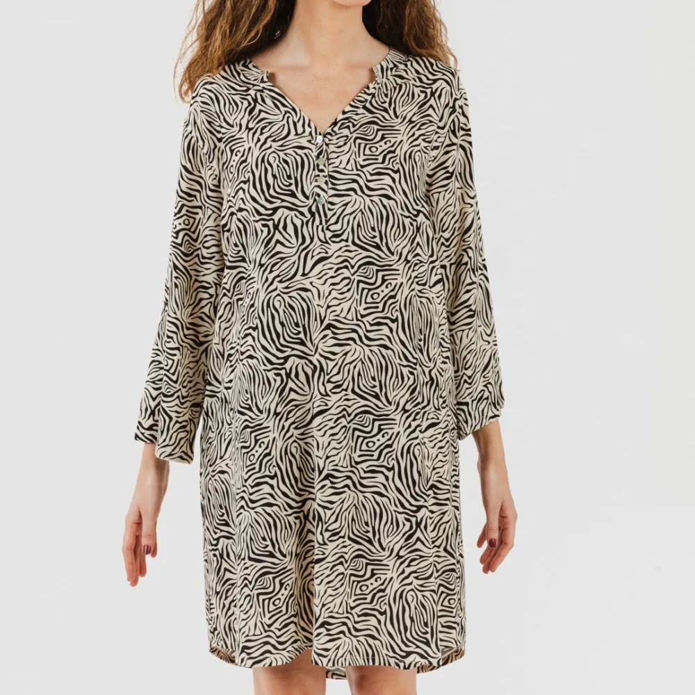 CAMISOLA VISCOSA SOLE BEIGE  NEGRO