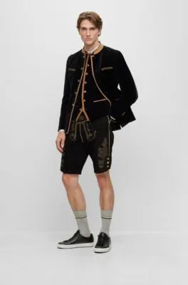 Chaleco BOSS Menswear Trachten en terciopelo de algodón