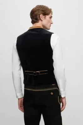 Chaleco BOSS Menswear Trachten en terciopelo de algodón