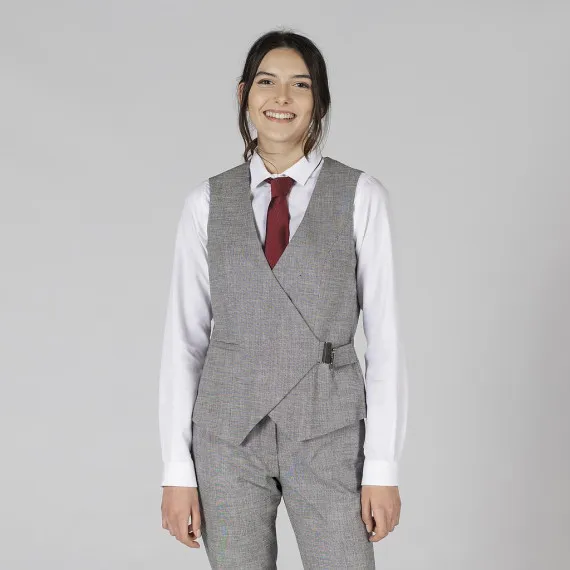 Chaleco de trabajo mujer con hebilla en tejido Cheviot GARY'S