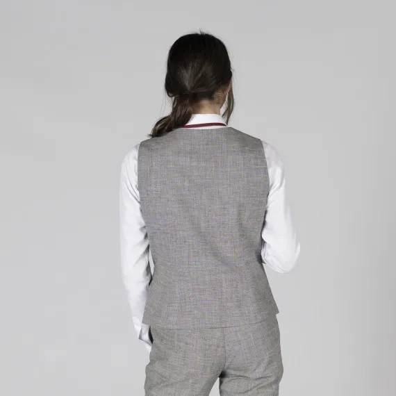 Chaleco de trabajo mujer con hebilla en tejido Cheviot GARY'S