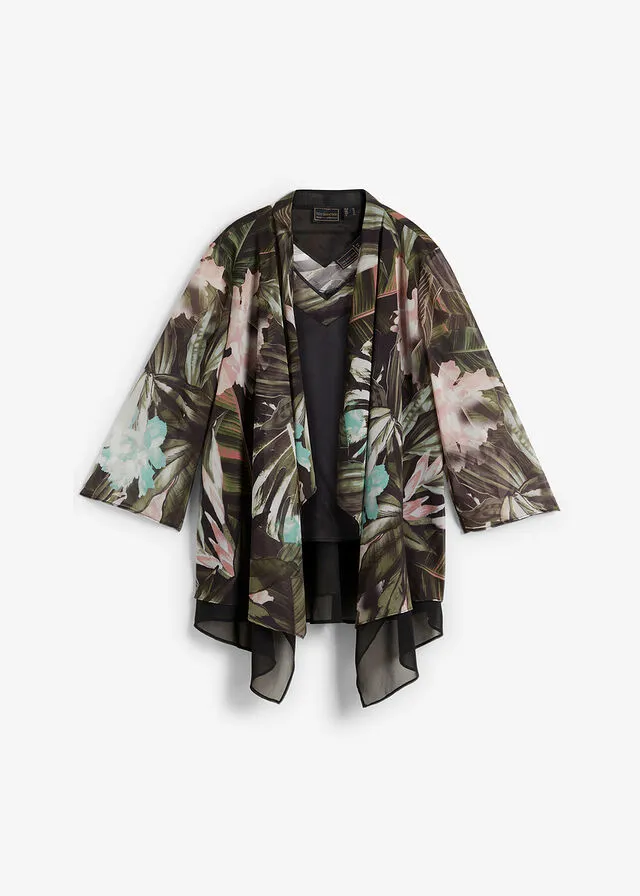 CHAQUETA CAMISERA OLIVA  NEGRO