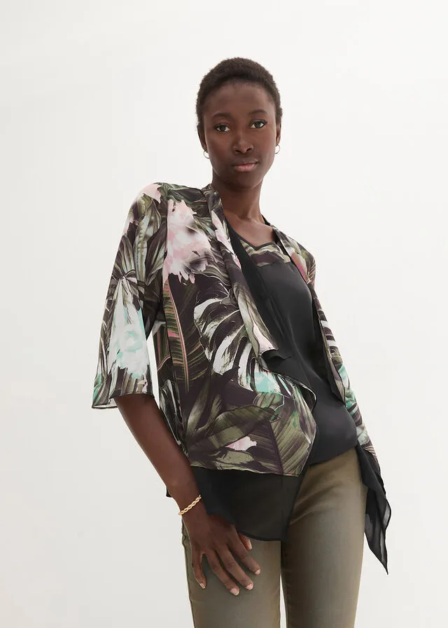 CHAQUETA CAMISERA OLIVA  NEGRO