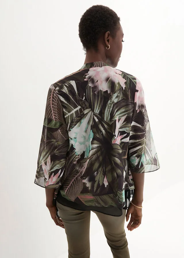 CHAQUETA CAMISERA OLIVA  NEGRO