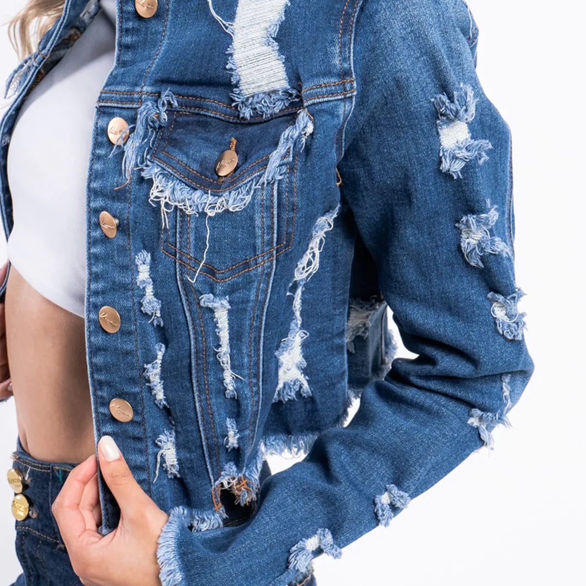 Chaqueta Corta Denim Slim Liang