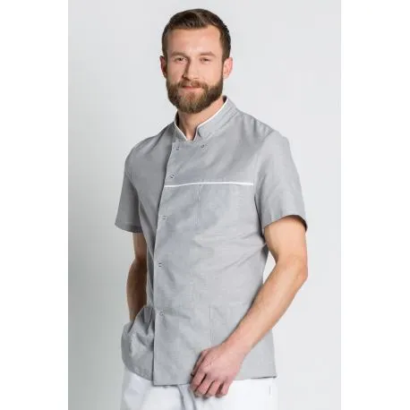 Chaqueta de caballero en manga corta gris