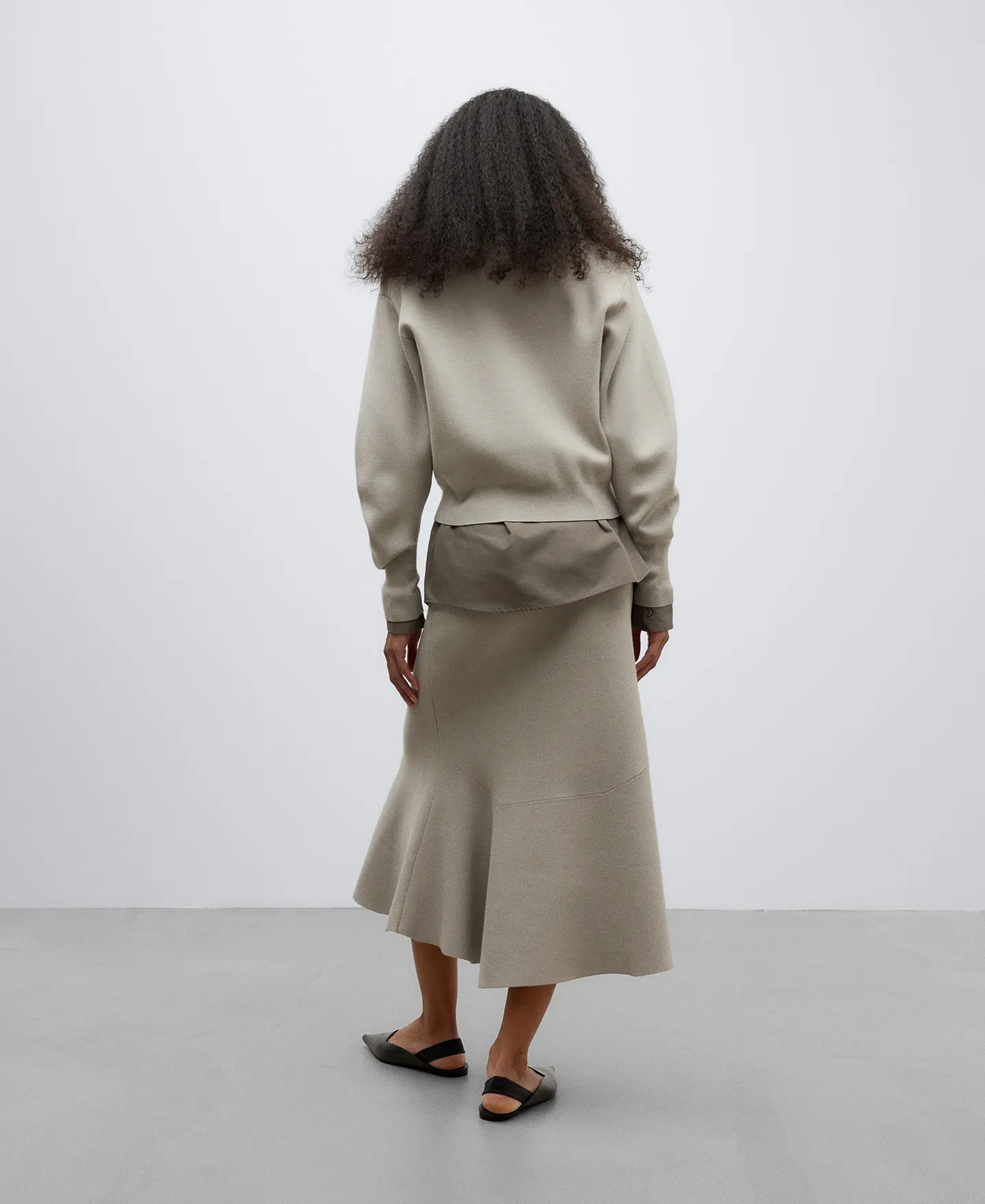 Chaqueta en punto doble frontura mujer