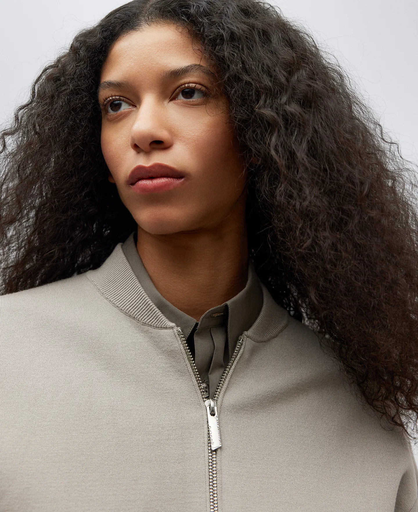 Chaqueta en punto doble frontura mujer