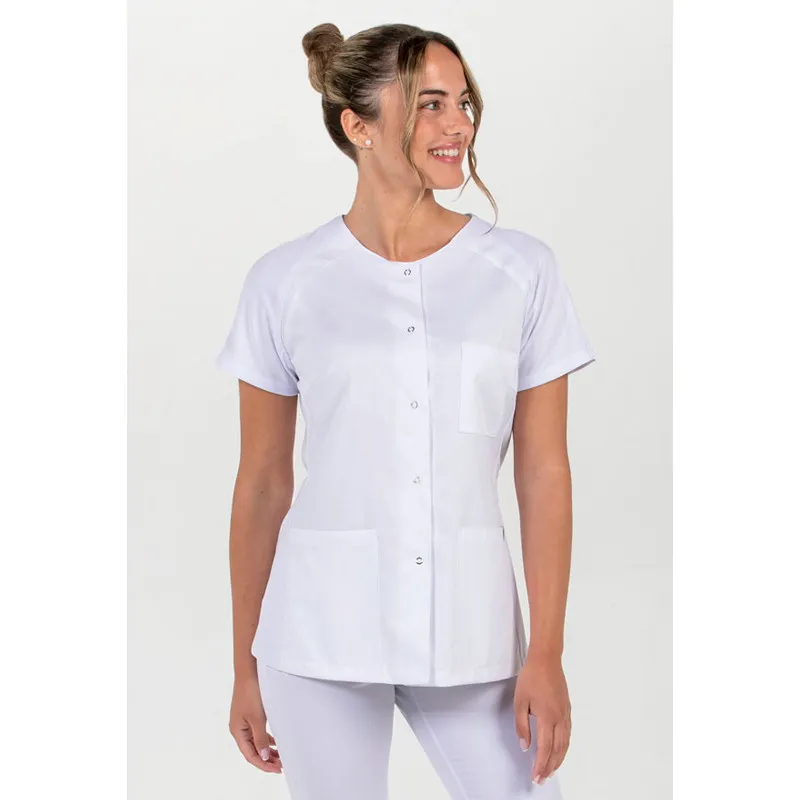CHAQUETA SANITARIA MANGA RANGLáN BLANCA  DYNEKE