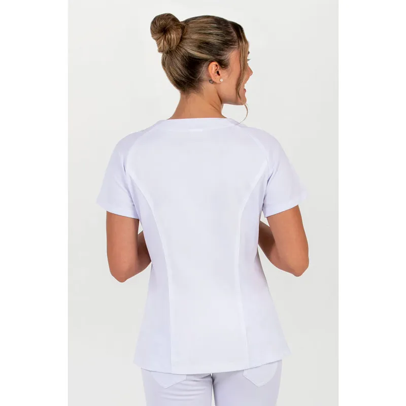 CHAQUETA SANITARIA MANGA RANGLáN BLANCA  DYNEKE