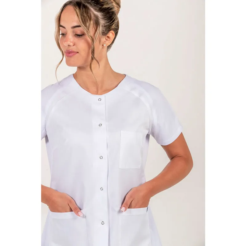 CHAQUETA SANITARIA MANGA RANGLáN BLANCA  DYNEKE