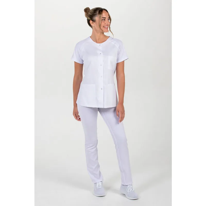CHAQUETA SANITARIA MANGA RANGLáN BLANCA  DYNEKE