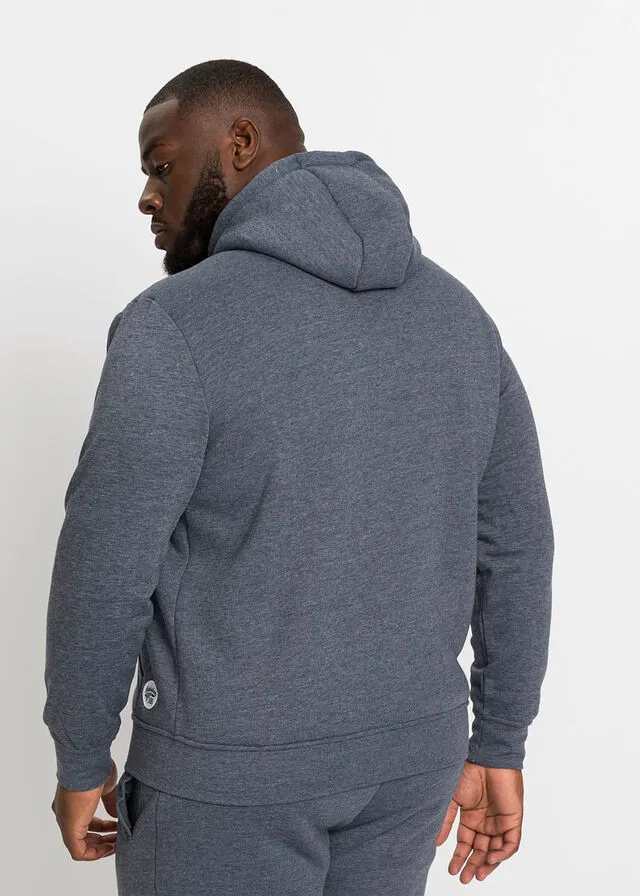 CHAQUETA TéRMICA CON FORRO POLAR AZUL OSCUROBLANCO LANA JASPEADO