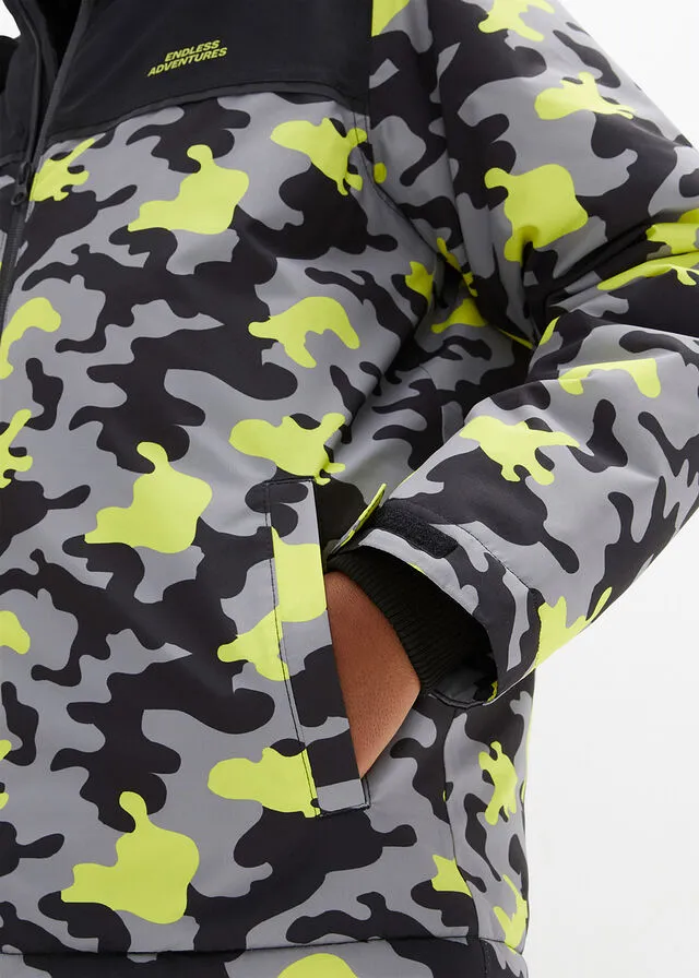 Chaquetón Negro estampado