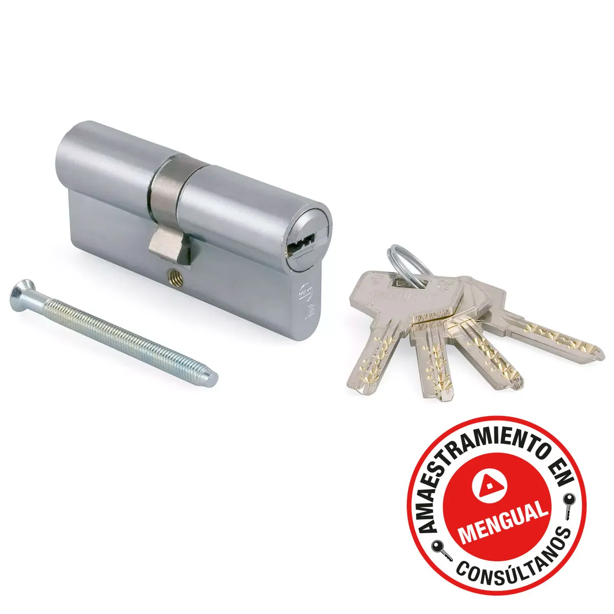 CILINDRO EZCURRA DS15  BOMBILLO DE 9 PITONES CON LLAVE DE PUNTOS