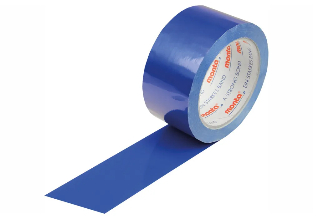 Cinta adhesiva PVC monta 250, azul, 50 mm ancho x 66 rm, espesor 57µ