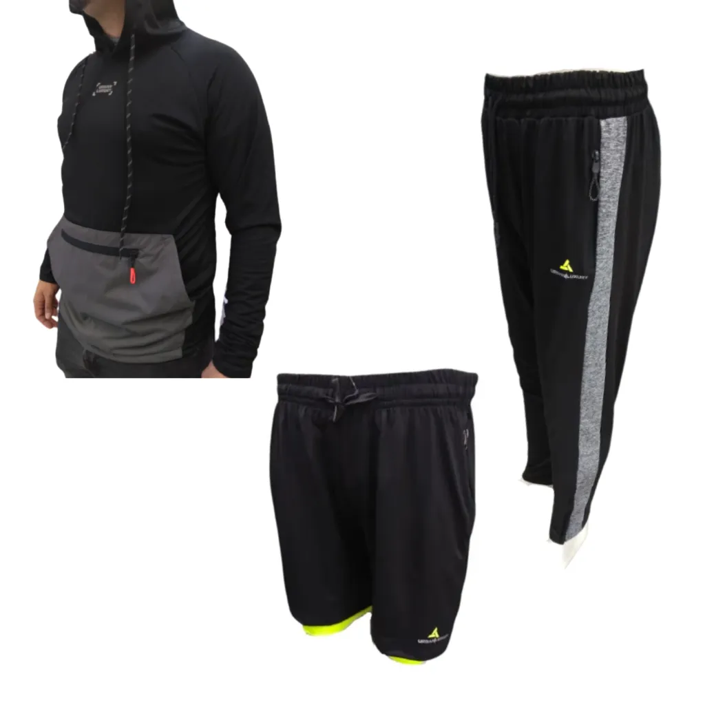 COMBO BUZO+PANTALON CHUPIN COLOR+SHORT CON CALZA
