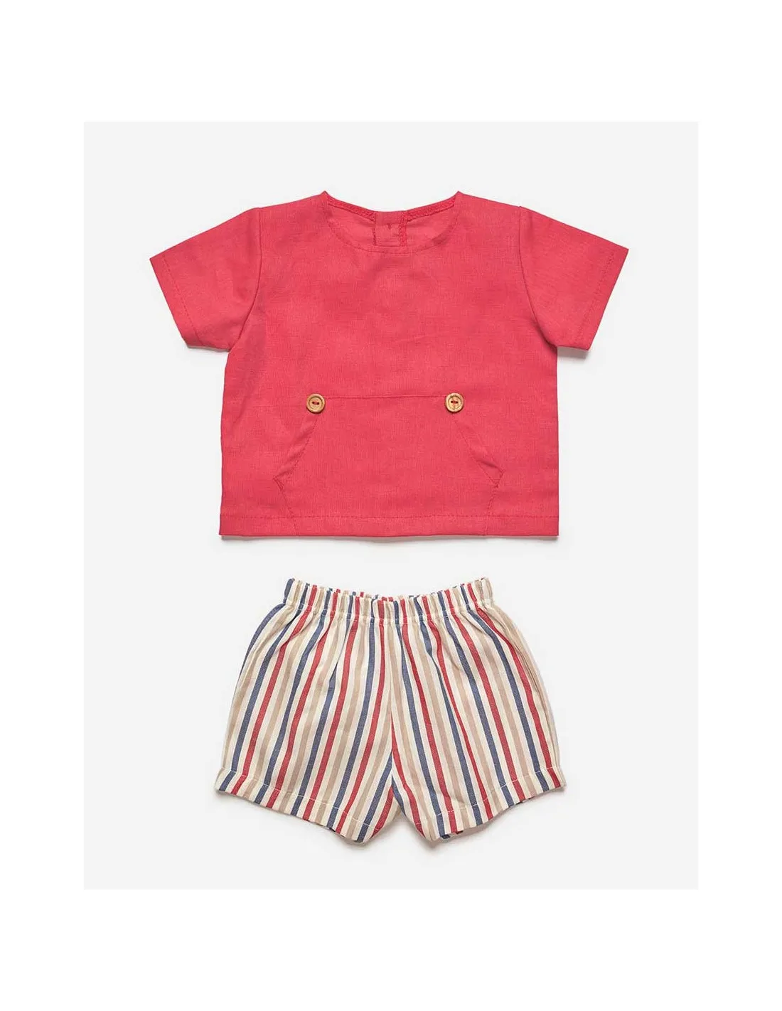 Conjunto Niño Camisa y Pantalón Rayas Rojo Juliana Varadero