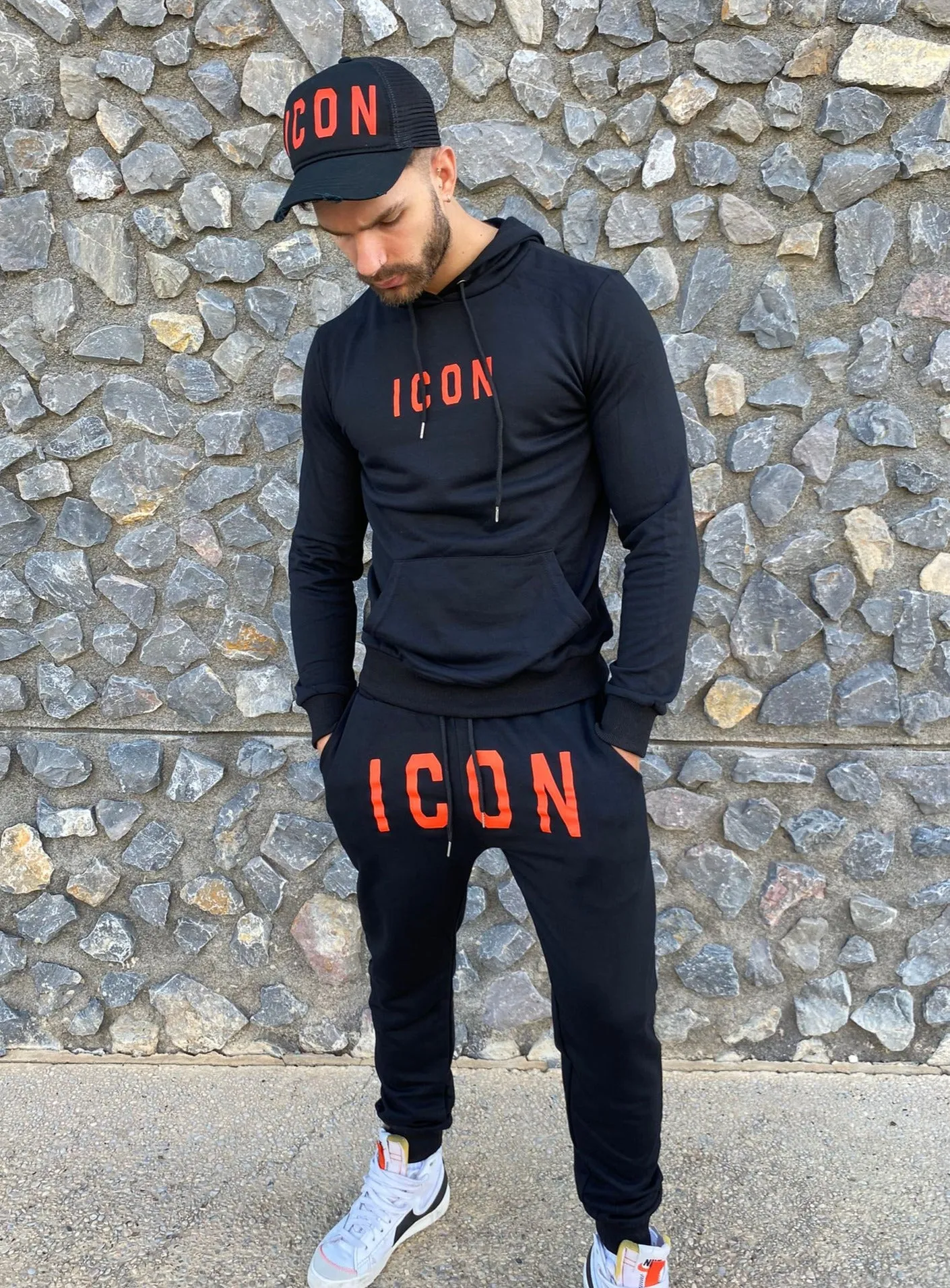 CONJUNTO OVDS  CHFRONT NEGRO/ROJO