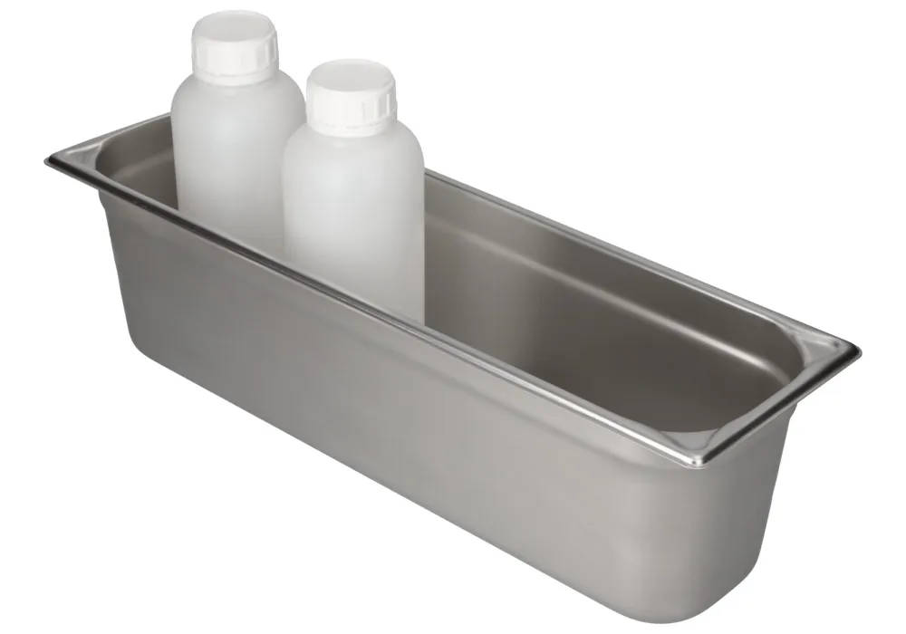 CUBETO / BANDEJA GN 2/4150 EN ACERO INOXIDABLE, VOLUMEN DE RETENCIóN 9 LITROS
