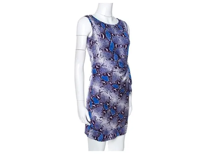 Diane Von Furstenberg DvF New Della vestido cruzado de seda con efecto cruzado Azul Multicolor 