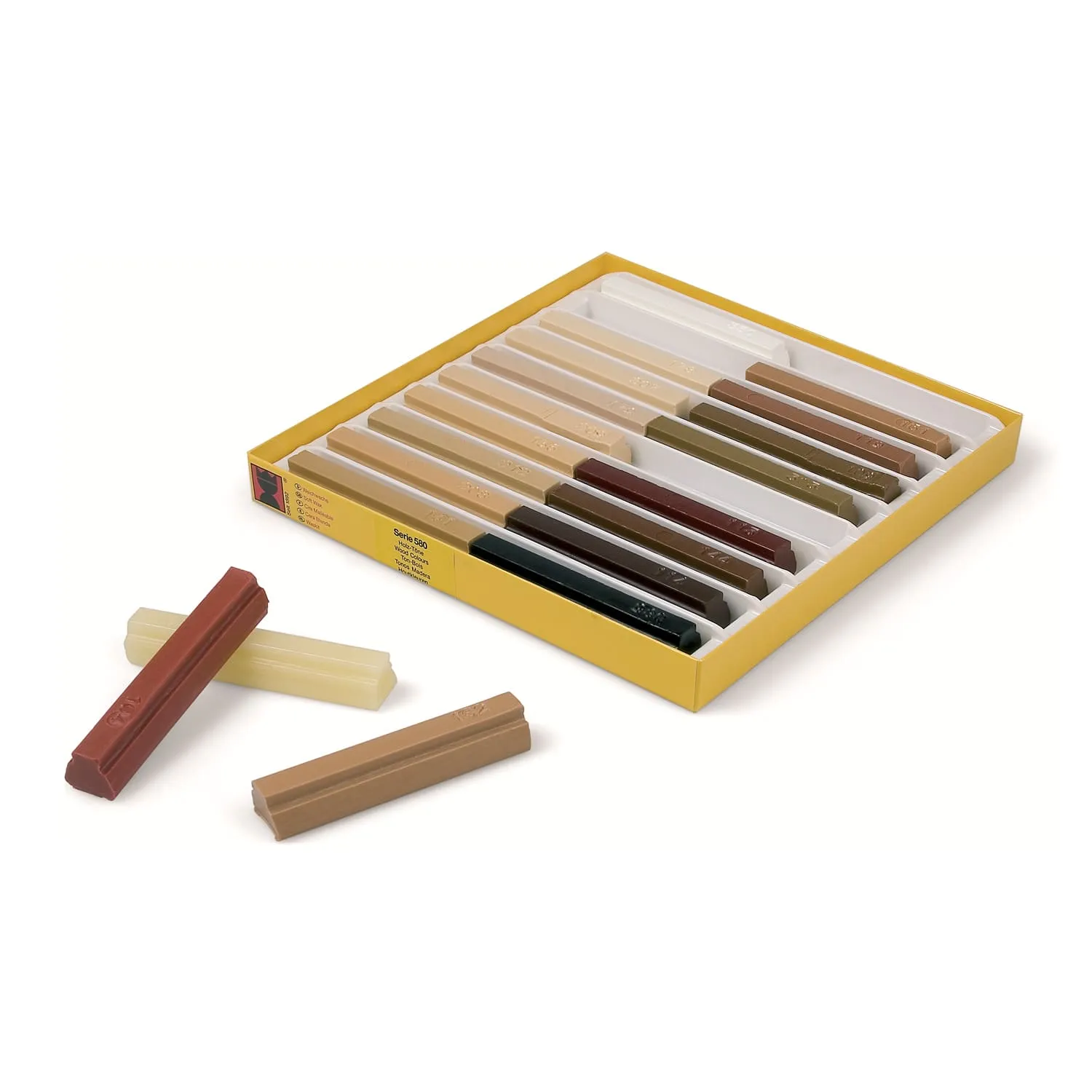 Estuches de ceras blandas para el retoque de muebles
