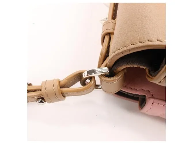 Fendi Vitello Dolce Hypnoteyes Micro Double Baguette Cuoio Bubblegum Multicolor 8M0371 Beige 