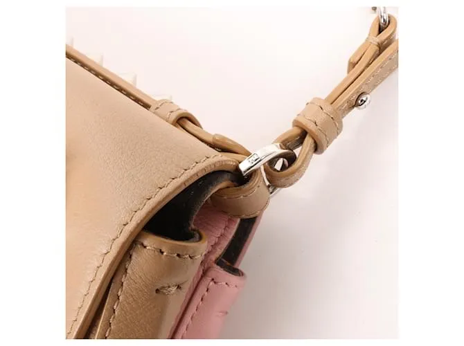 Fendi Vitello Dolce Hypnoteyes Micro Double Baguette Cuoio Bubblegum Multicolor 8M0371 Beige 