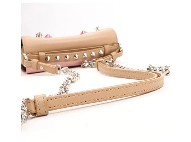 Fendi Vitello Dolce Hypnoteyes Micro Double Baguette Cuoio Bubblegum Multicolor 8M0371 Beige 