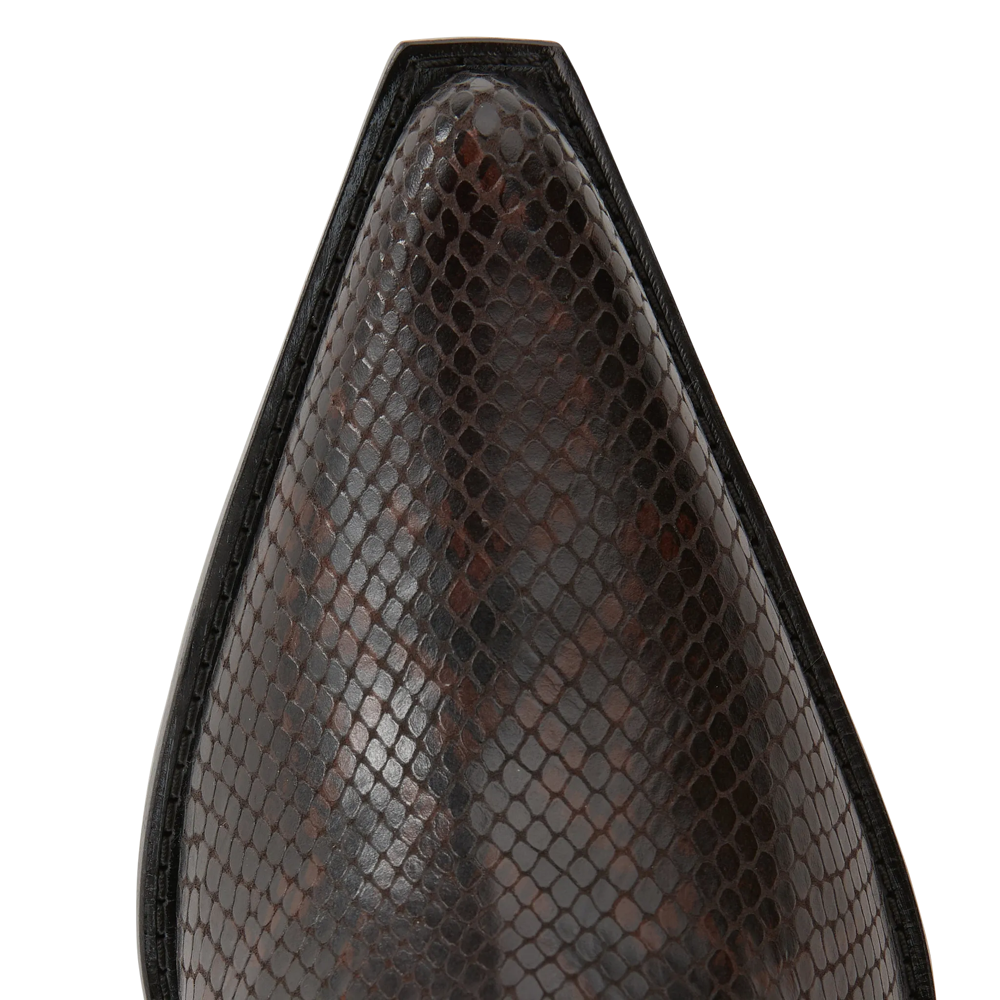 FREE LANCE SIBELLE 50  BOTíN WESTERN CHELSEA DE CUERO ESTAMPADO DE SERPIENTE EN MARRON