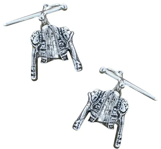 Gemelos para camisa Chaquetilla y Estoque Torero Plata 925