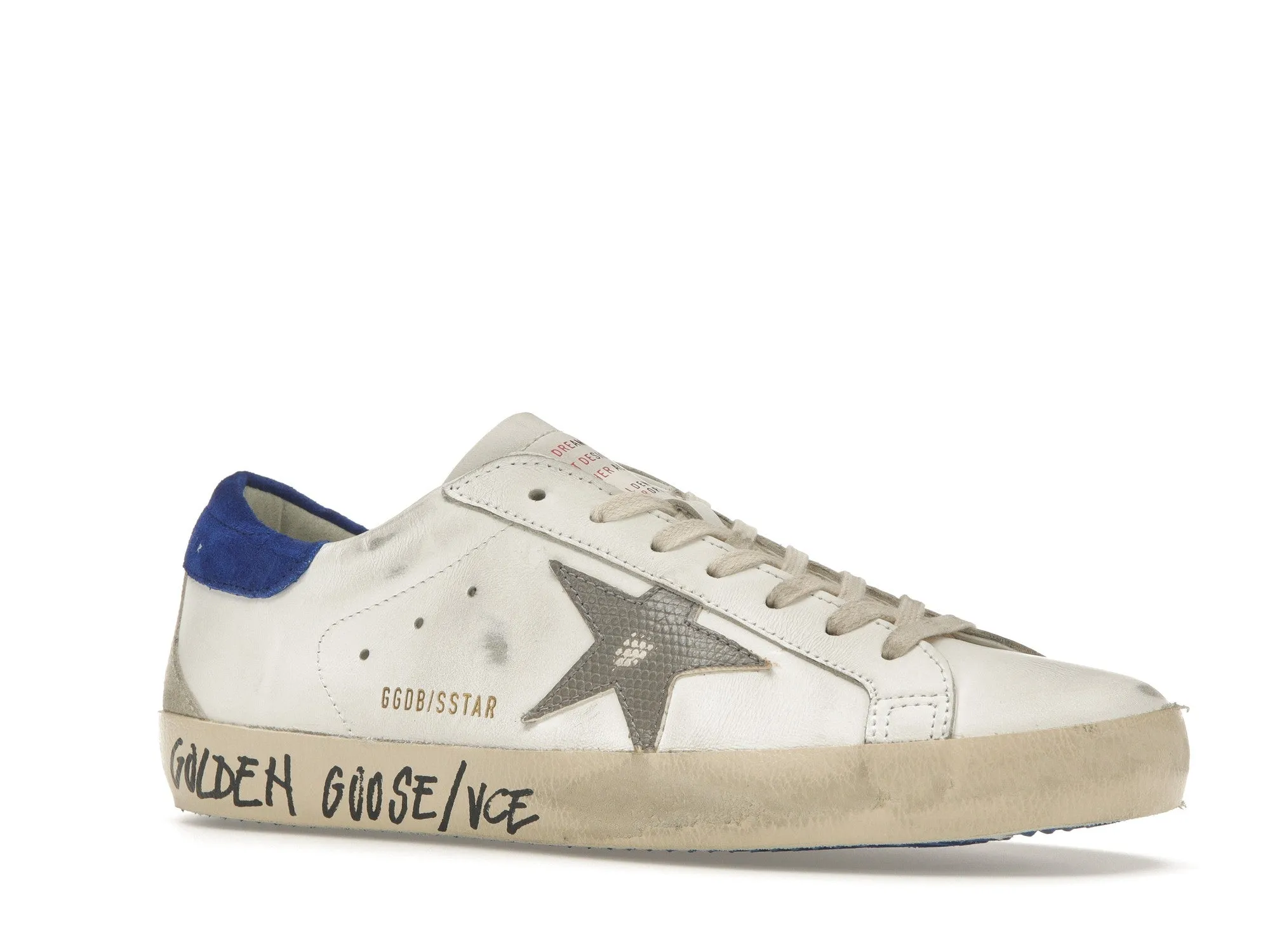 GOLDEN GOOSE SUPERSTAR WHITE SNAKE BLUE