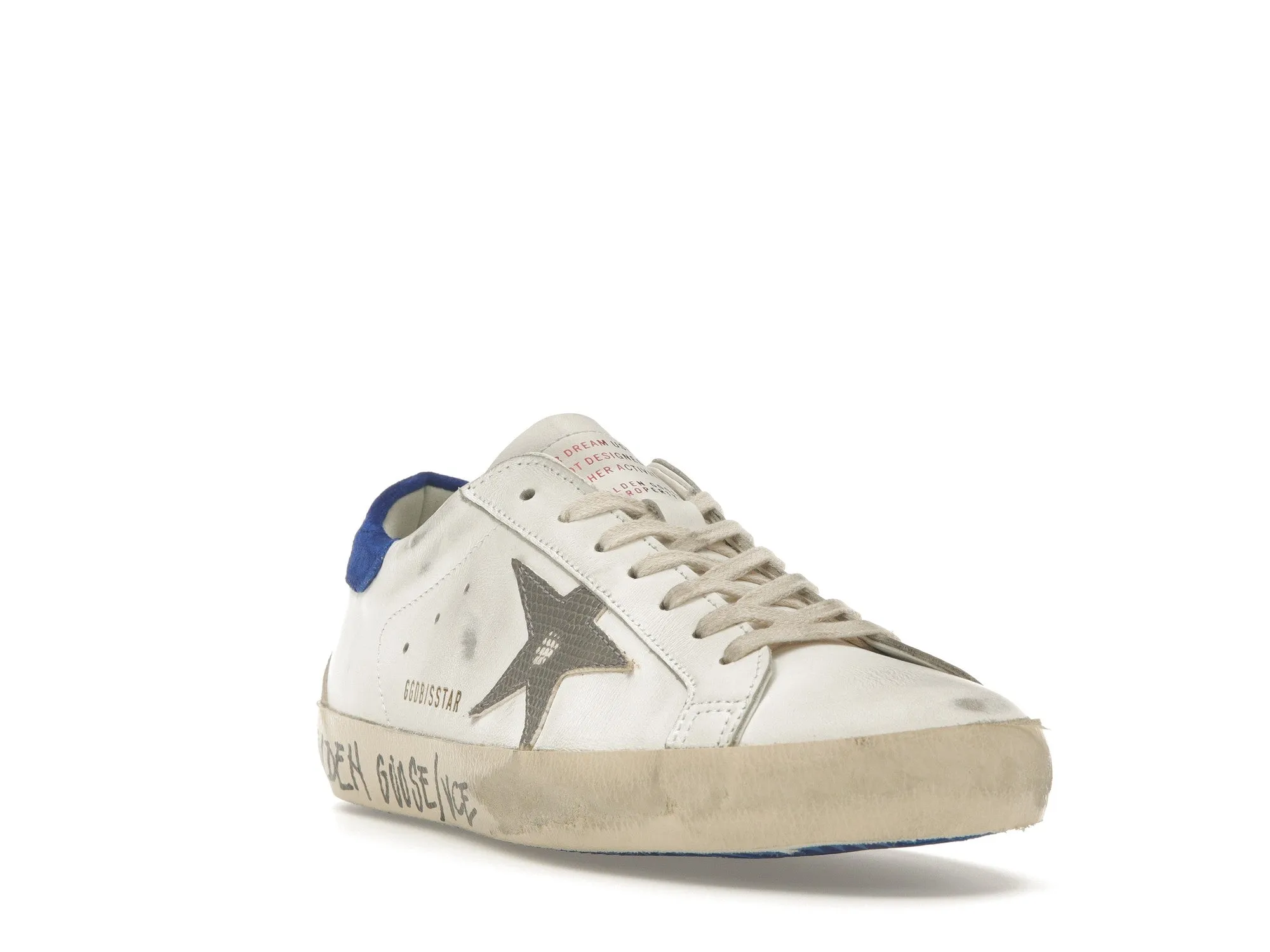 GOLDEN GOOSE SUPERSTAR WHITE SNAKE BLUE