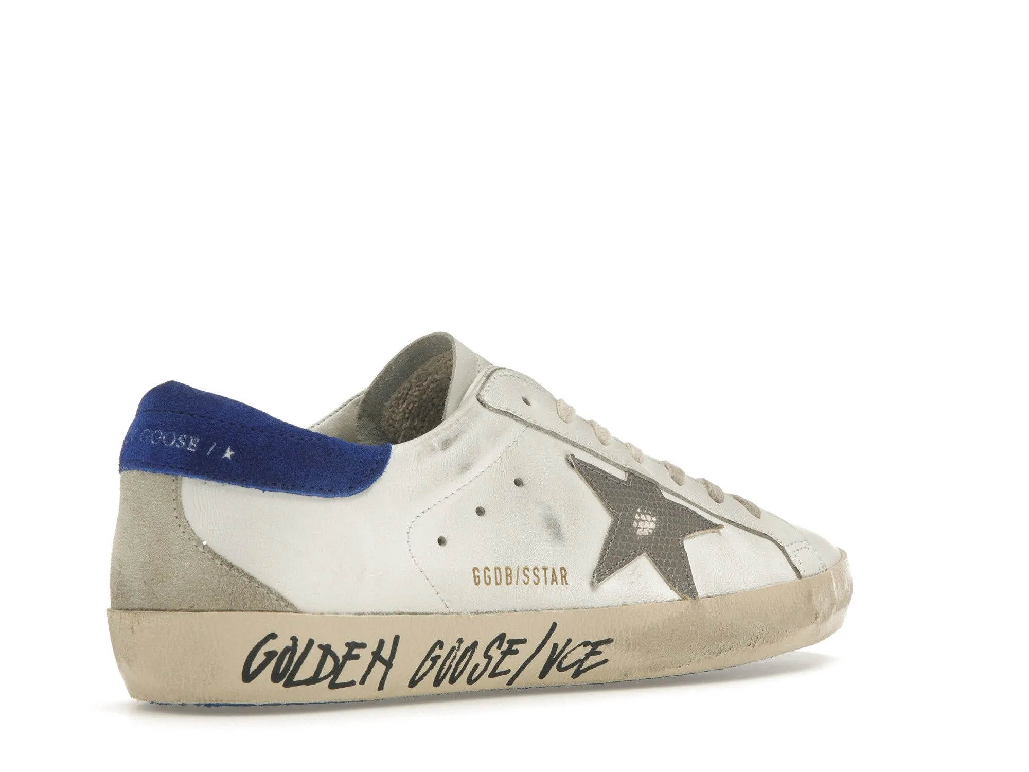 GOLDEN GOOSE SUPERSTAR WHITE SNAKE BLUE