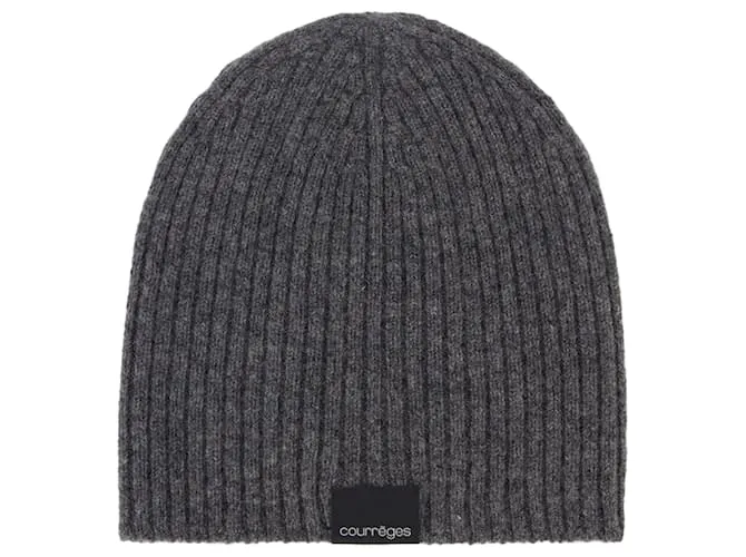 GORRO ACANALADO AC  COURREGES  LANA  GRIS 