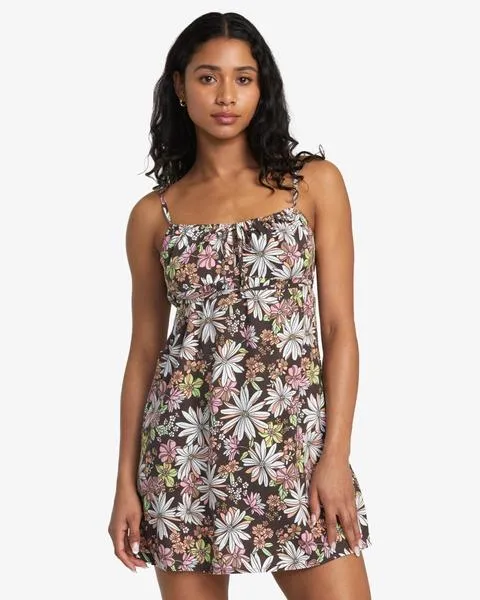 HILLSIDE  VESTIDO MINI PARA MUJER MARRON MULTICOL