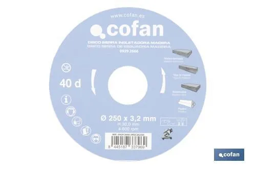 Hoja de sierra ingletadora | Disco de corte para madera | Variación de dientes | Diferentes medidas