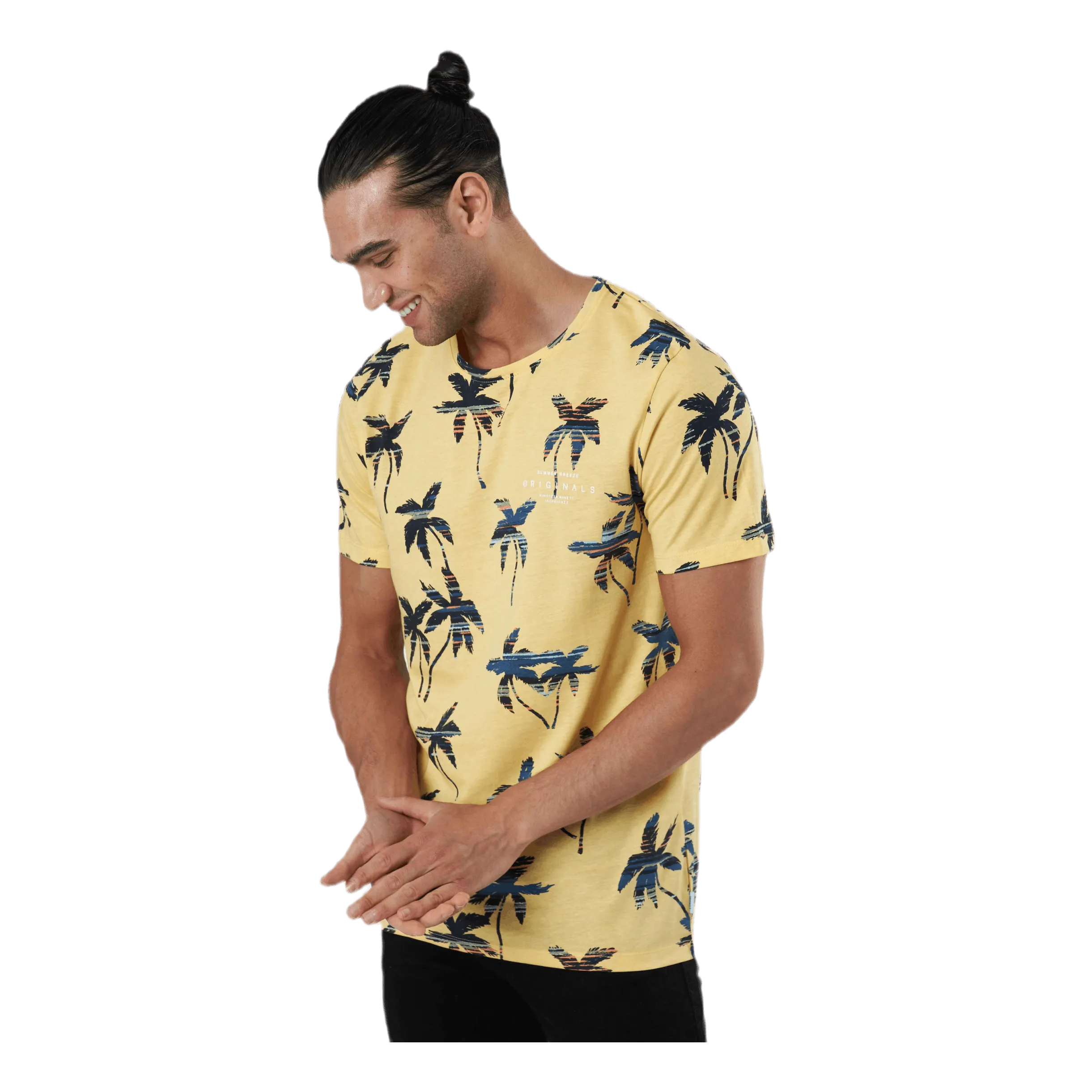 Jack & Jones Hazy Aop Tee Ss Crew Neck Sahara Sun