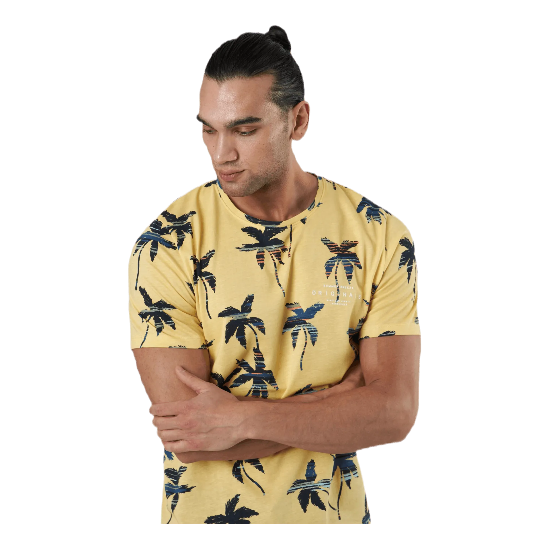 Jack & Jones Hazy Aop Tee Ss Crew Neck Sahara Sun