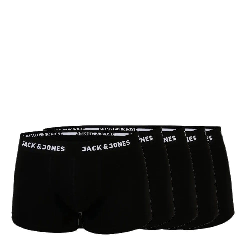 Jack & Jones Huey Trunks 5 Pack Black