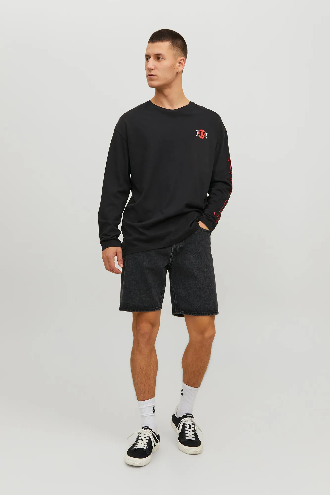 Jack & Jones Bermuda vaquera negro